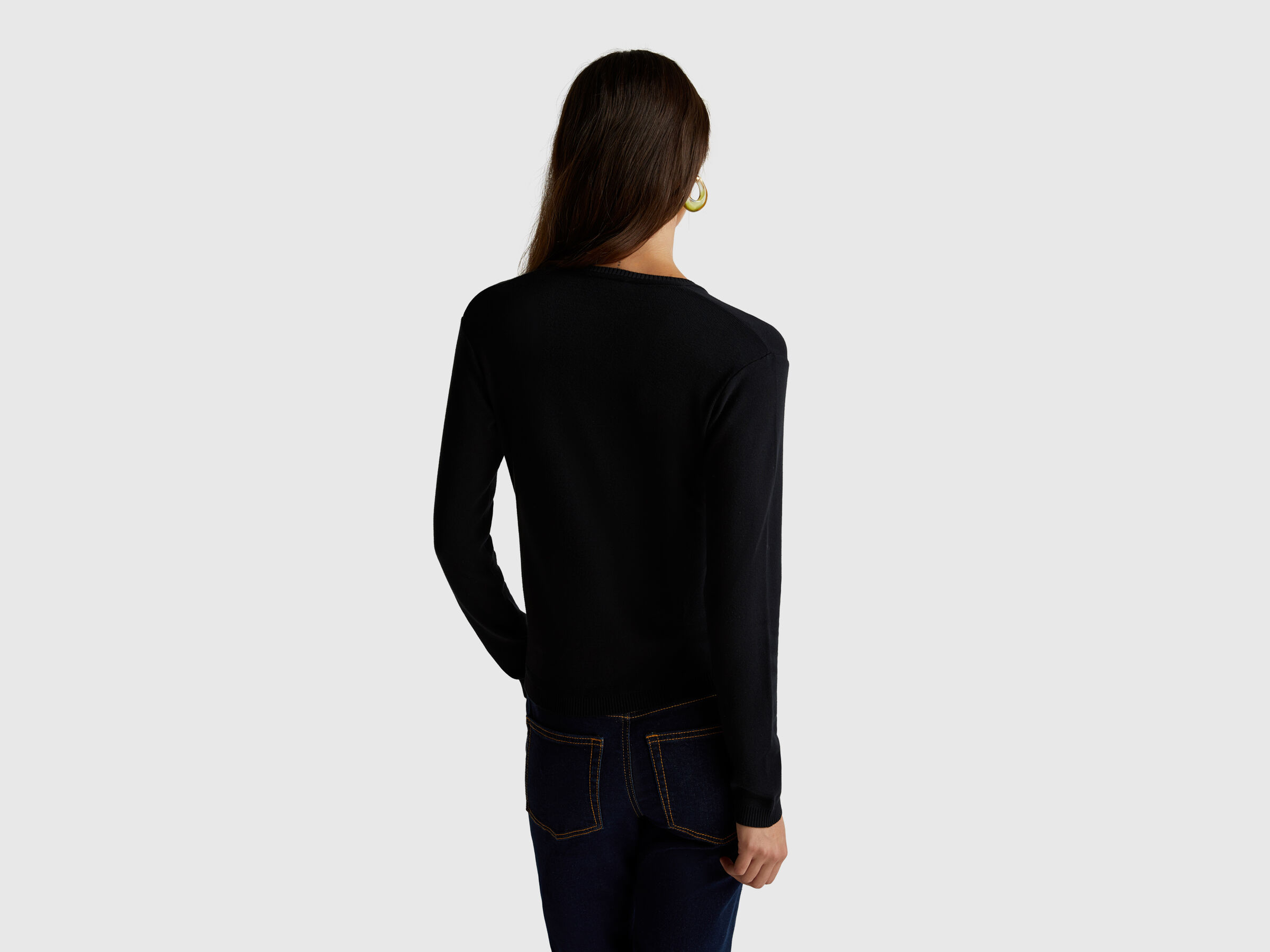 V NECK SWEATER L/S Women image number 2